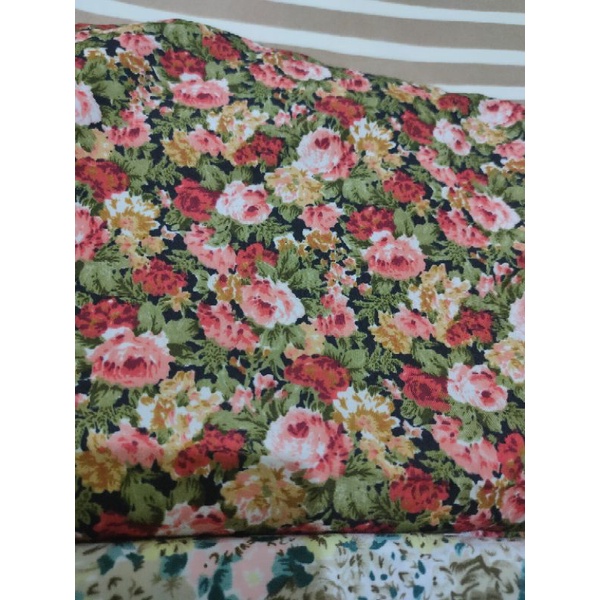 obral!! kain katun jepang bunga cotton japan flower