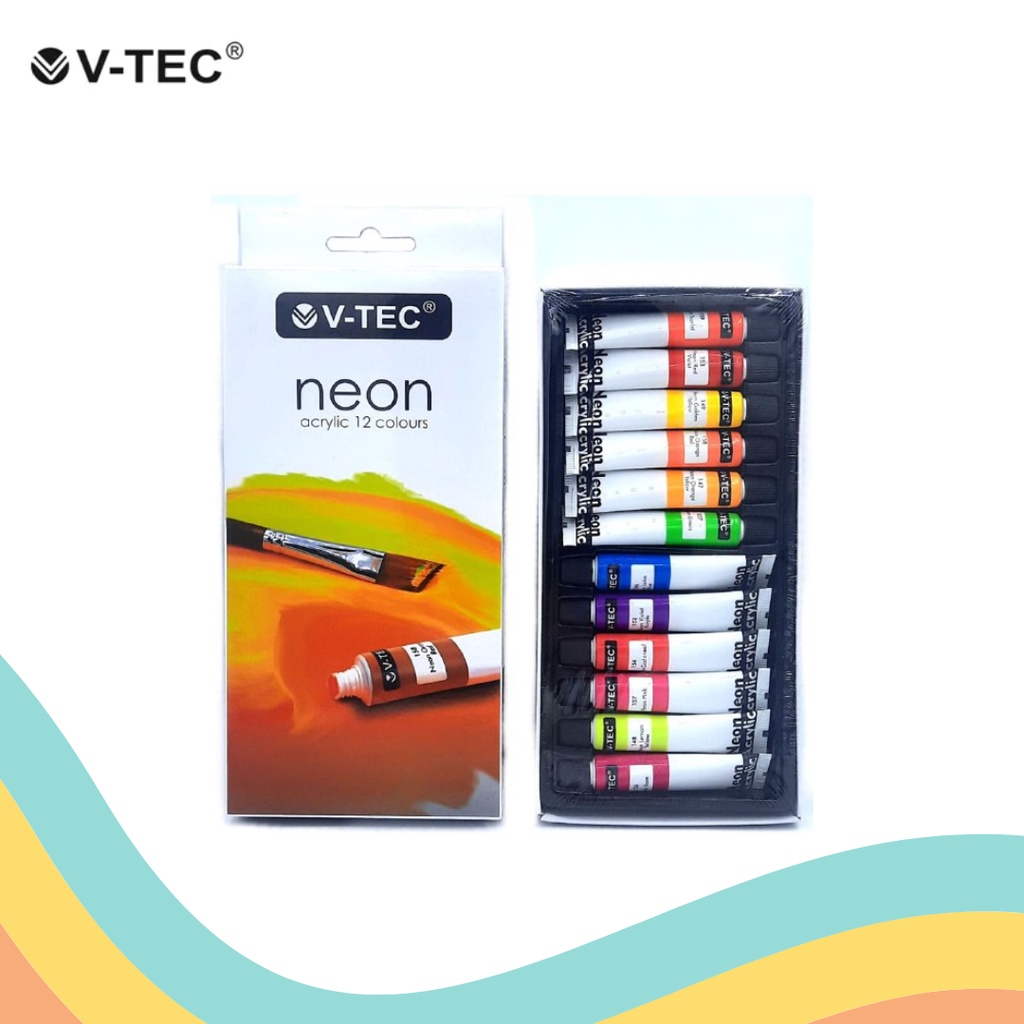

CAT ACRYLIC 12 WARNA 6 ML V-TEC NA-612 NEON (1 SET)
