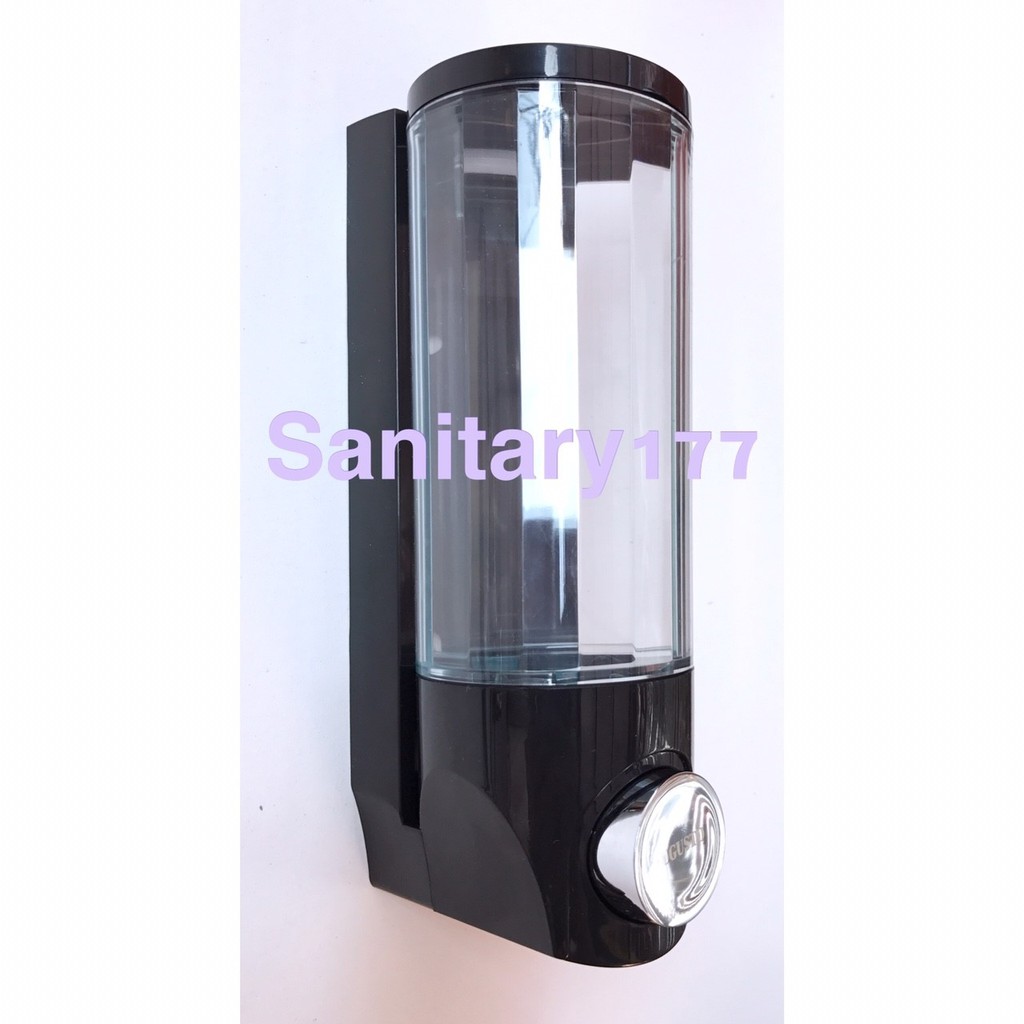 Tempat Sabun Cair Single HITAM Minimalis Augusto / Dispenser sabun soap Shampoo mandi SANITIZER rak black /G43