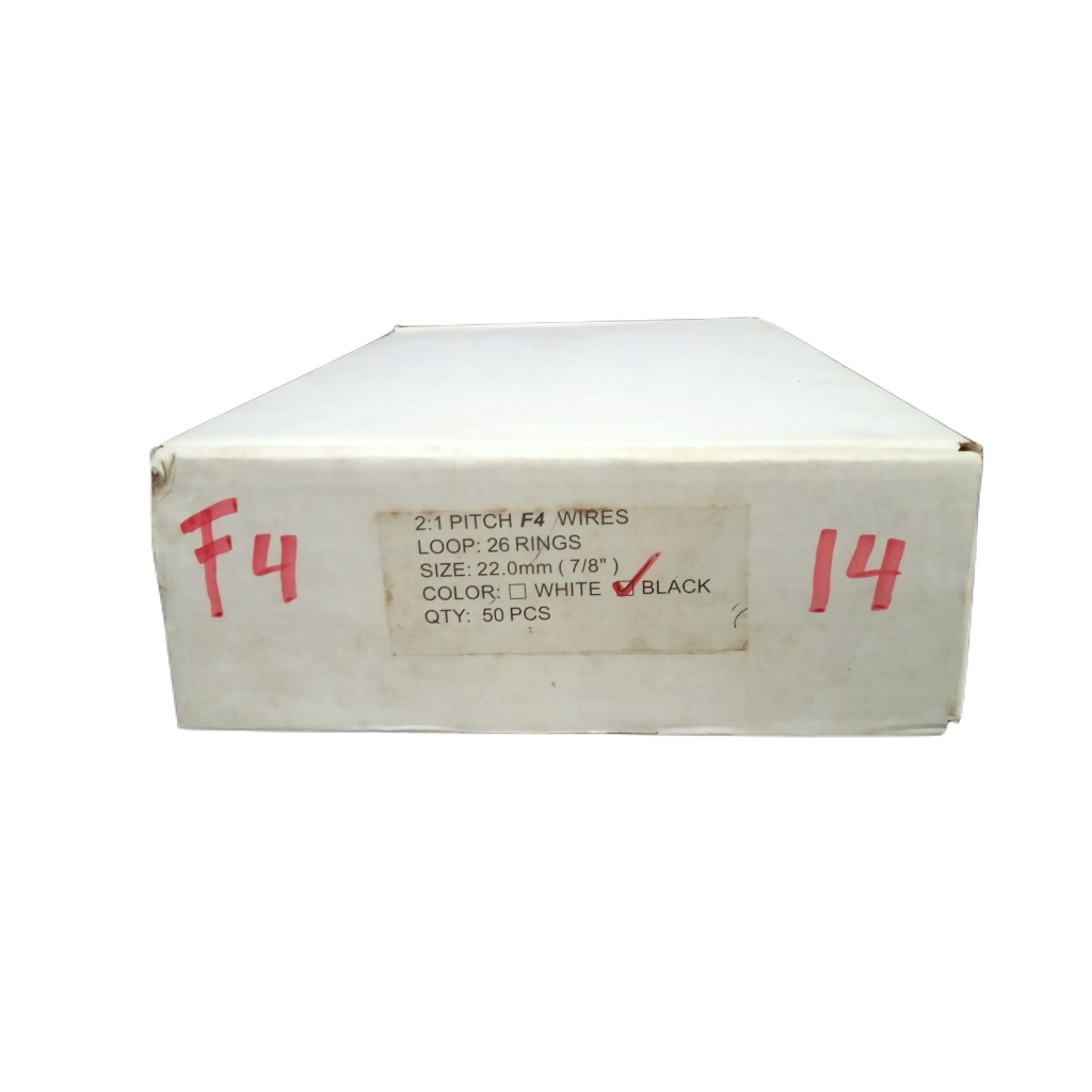 

Topas Spiral Kawat F4 2:1 No. 14 (7/8") - Hitam (Box isi 50 pcs)