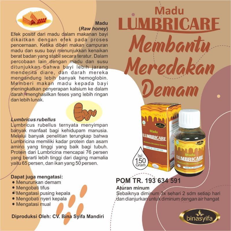

lumbricare Madu 150 grm