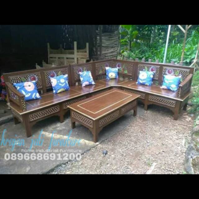 Kursi tamu sudut minimalis jati/kursi jati/kursi tamu/kursi sudut/kursi minimalis