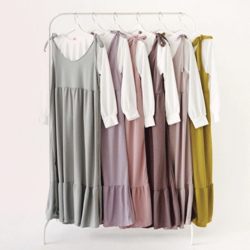 GAMIS OVERALL SET CANTIK JUMBO