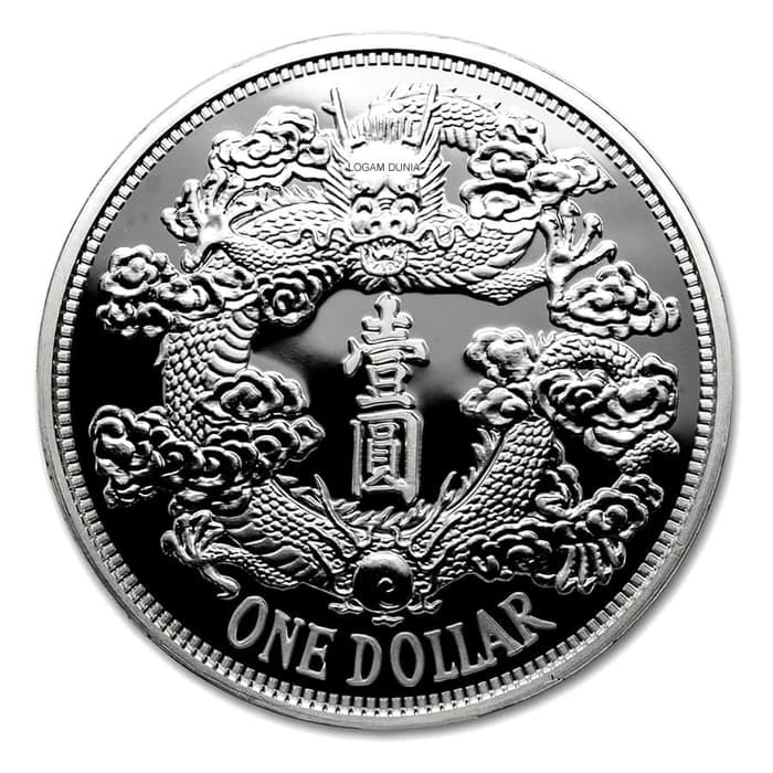 Koin Perak 2018 China Tientsin Silver Dragon Dollar 1 oz Silver Coin