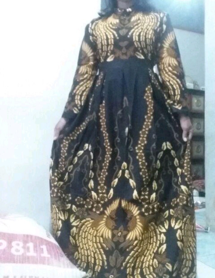 Promo Batik Couple Keluarga Sarimbit Sania Ruffle Batik Ori Ndoro Jowi Motif Rantai Kuning