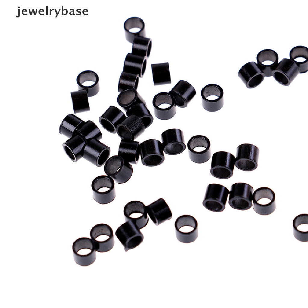 500 Pcs Cincin Mikro Bahan Silikon Ukuran 4mm Untuk Ekstensi Rambut Manusia