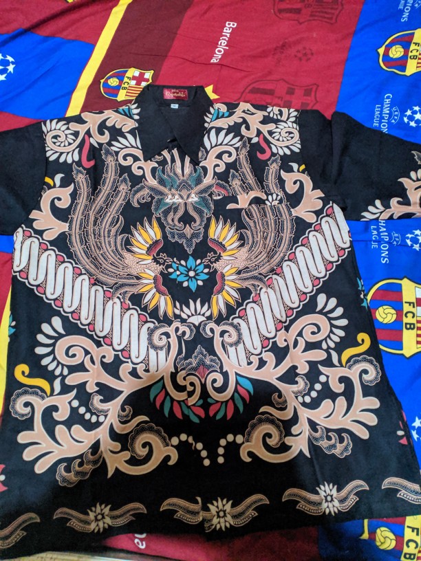 Batik Solo Hanangkara Mewah Kemeja Pria Katun Halus Sragenan Full Furing