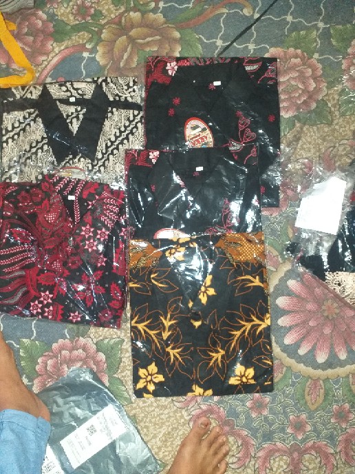 Diskon Bswart Batik Hrb026 Kenongo Hem Pendek Padi Pekalongan M L Xl Batik Pria Murah Modern Grosir