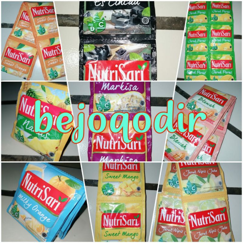 

Nutrisari dengan varian rasa 1 renceng Isi 10 sachet