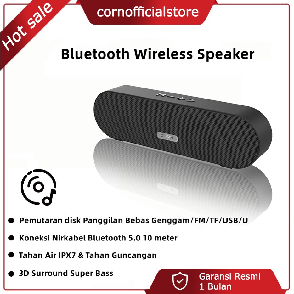 ✔️COD CORN YX009 Wireless bluetooth 5.0 Speaker Super Bass 3D Surround Mini Portable Speaker Speaker