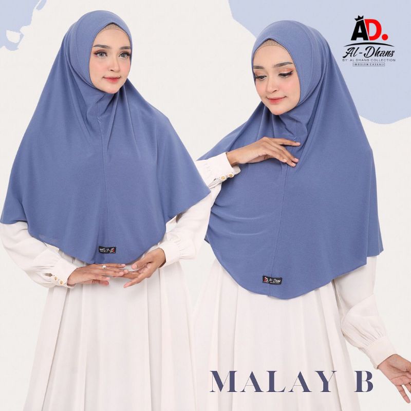 (Original Aldhans) INSTAN MALAY••Hijab Instan••. Instan non pad••Bergo jersey