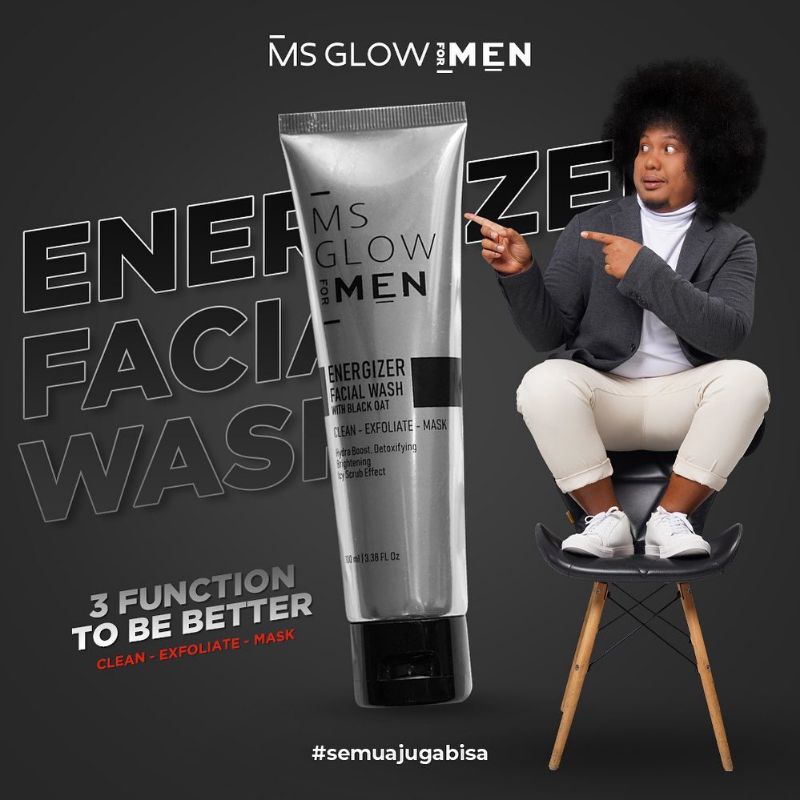 MS GLOW MEN/FACIAL WASH MS GLOW MEN ORIGINAL/MS GLOW FOR MEN FACIAL WASH/SABUN WAJAH MS GLOW MEN/SAB