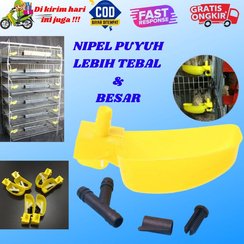 Nipple Nipel PUYUH P1 mangkok lepekkan Tempat Minum puyuh Drinker KENBI_123-6