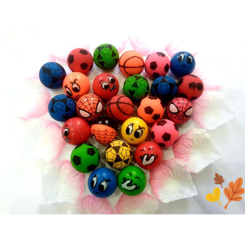 Bola Bekel Karakter Warna Warni Lucu - Bola Bekel Kecil - Bola Bekel Besar