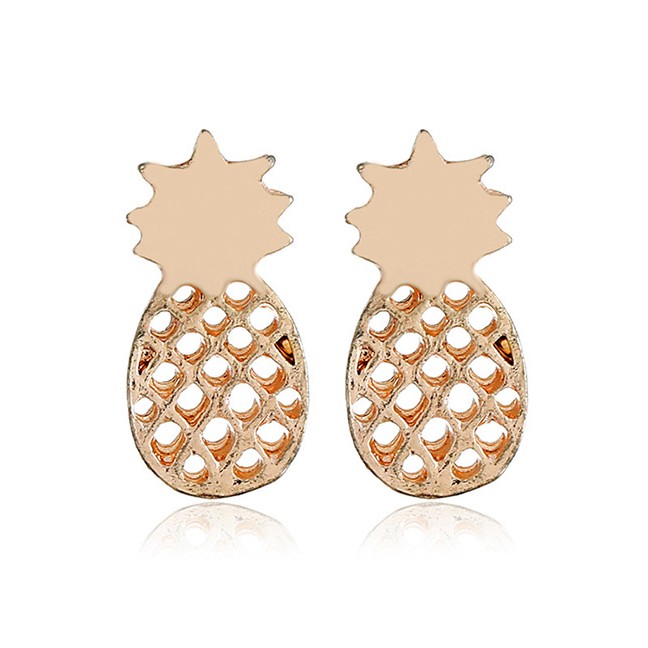 LRC Anting Tusuk Fashion Color Pineapple Shape Decorated Earrings