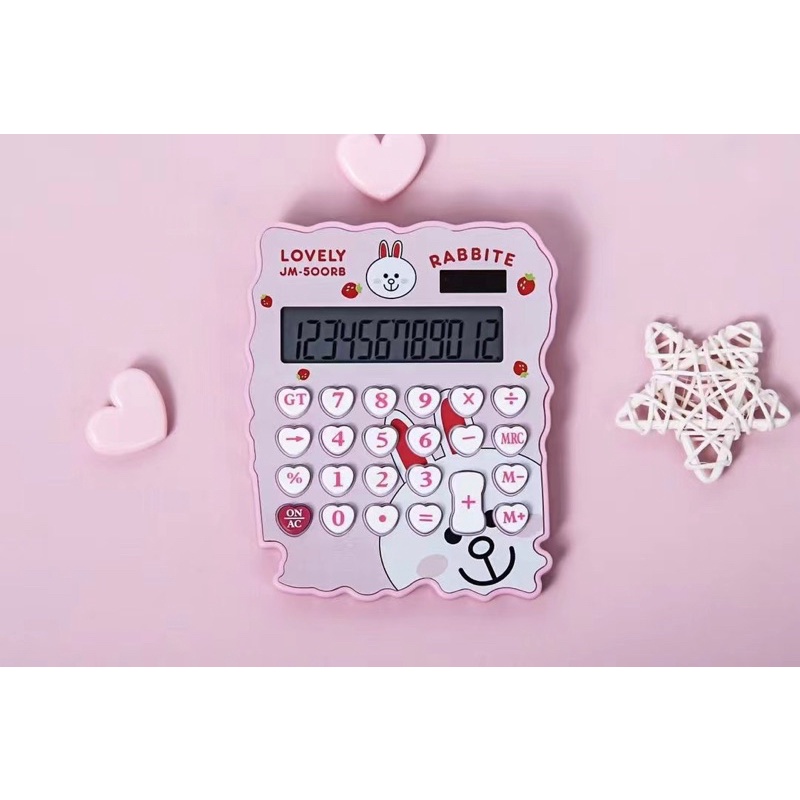 Kalkulator motif Hello Kitty ,Doraemon ,Rabbit Tipe JM-500  / Kalkulator karakter Cute / imut ukuran 10.5 cm x 13 cm  Angka 12 Digit  Calculator Motif karakter termurah