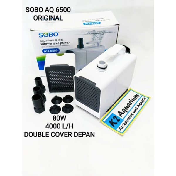 SOBO AQ 6500 POMPA FILTER CELUP 4000 L/H 80watt KOLAM IKAN KOI hidroponik bukan 106