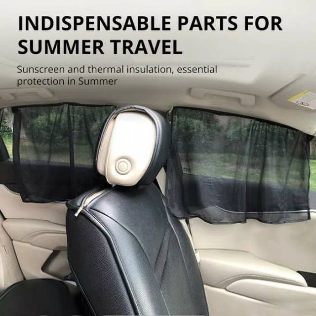 Asesories gorden Tirai jendela mobil universal 2Pc