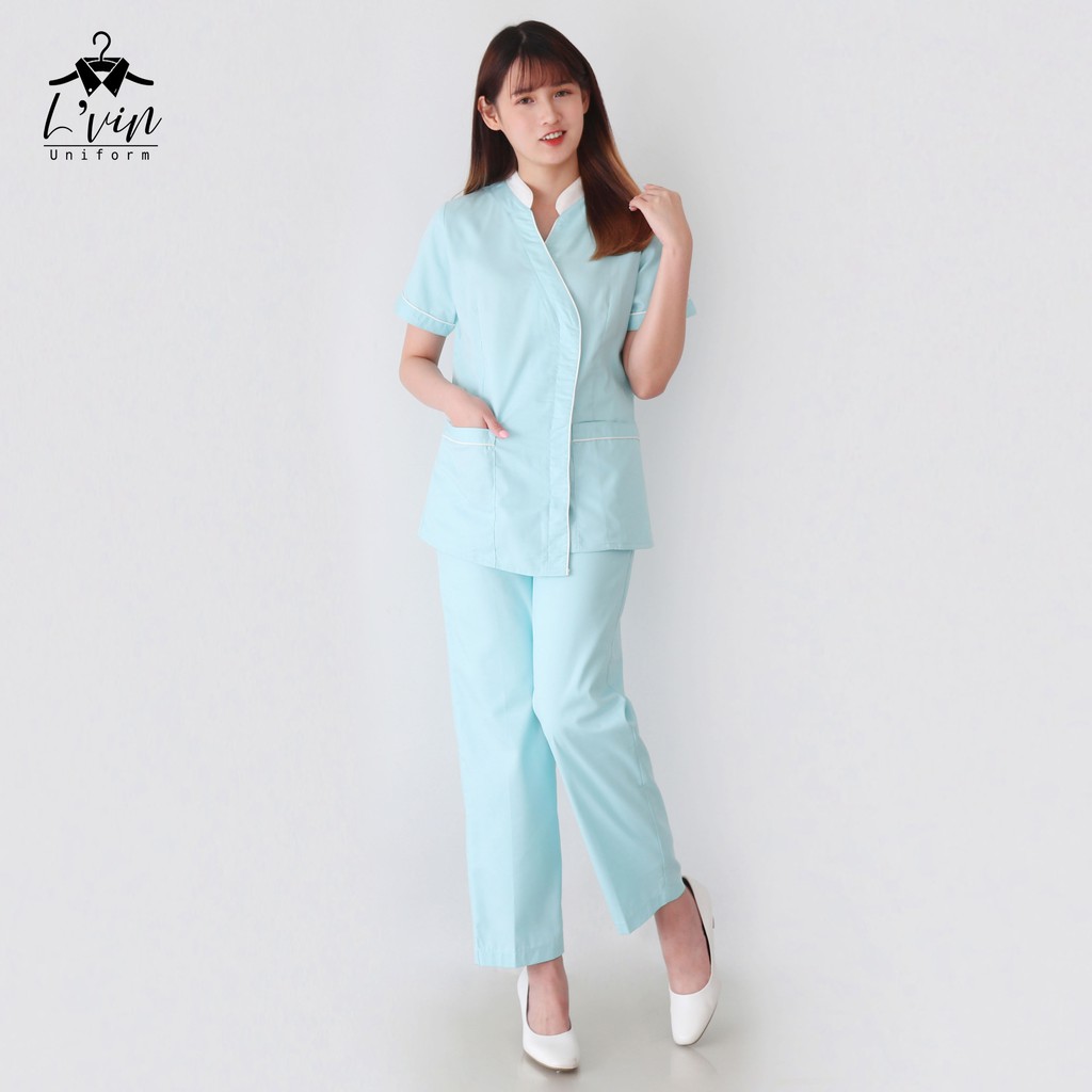 Baju Suster Lengan Pendek Maru Series / Baju Seragam Suster Lengan pendek / Seragam Nanny / seragam klinik/ baju jaga ok / Seragam perawat