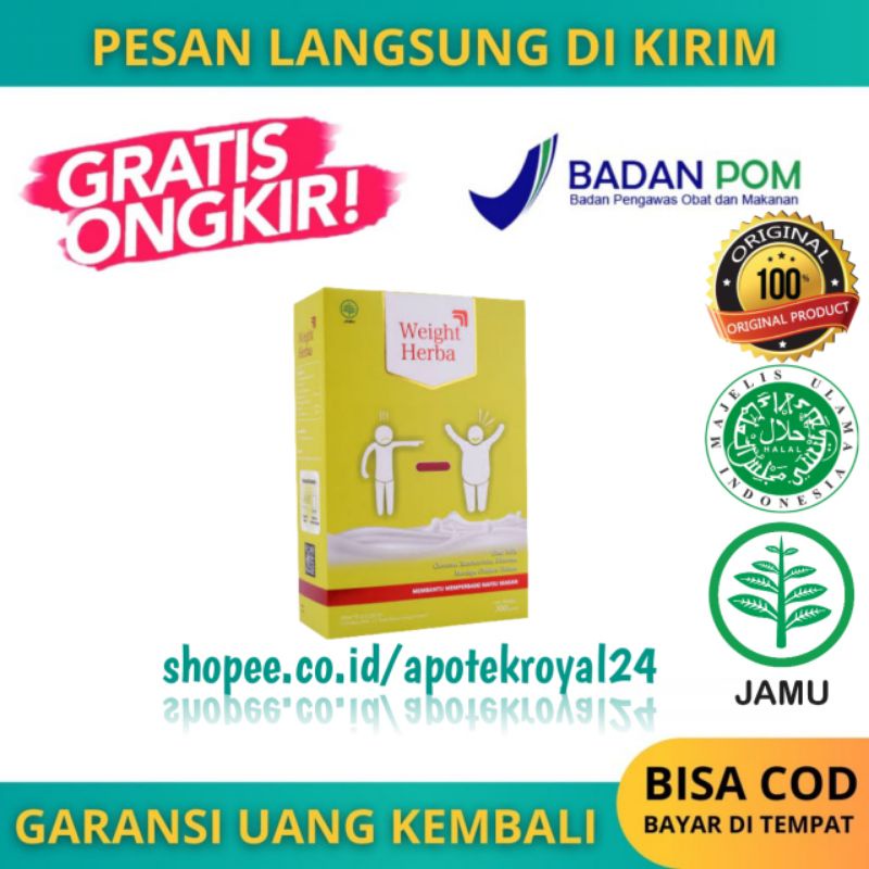 

Weight Herba - Susu Kambing Etawa Penambah Berat Badan Protein & Kesehatan Pencernaan Tanpa Olahraga Menjaga Tekanan Darah Isi 200gr