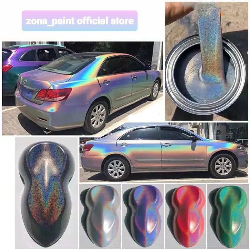 cat Hologram pu pelangi / laser 1 liter