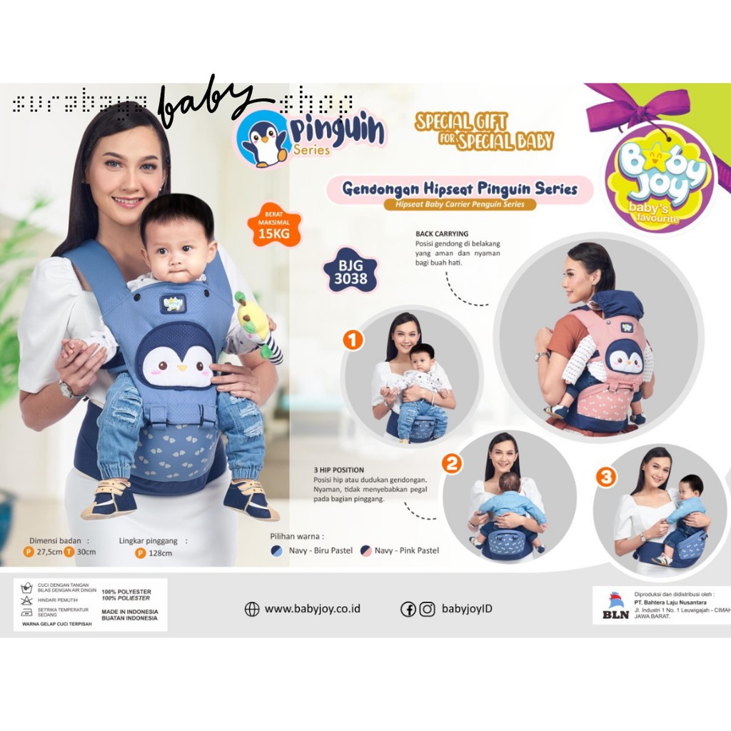 GENDONGAN BAYI HIPSEAT PINGUIN / GIRAFFE / MICKIE / LITTLE PO / RABBIT / LITTLE FOREST / JUNGLE JOY / MOCHA BEAR / OMILAND FOX / OTTER / CINTAKA ANIMALIA / BIRDY / Gendongan bayi / gendongan bayi depan / gendongan bayi depan hipseat
