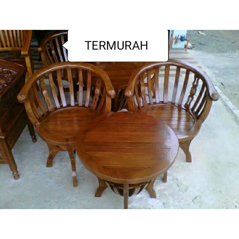 kursi teras mangkok / kursi teras murah / kursi teras jati