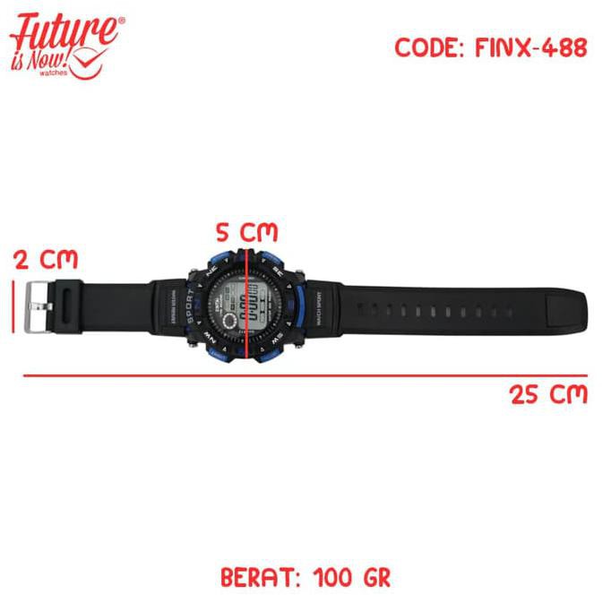 JAM TANGAN SPORT DIGITAL - RUBBER STRAP - 4 PILIHAN WARNA - FINX-488