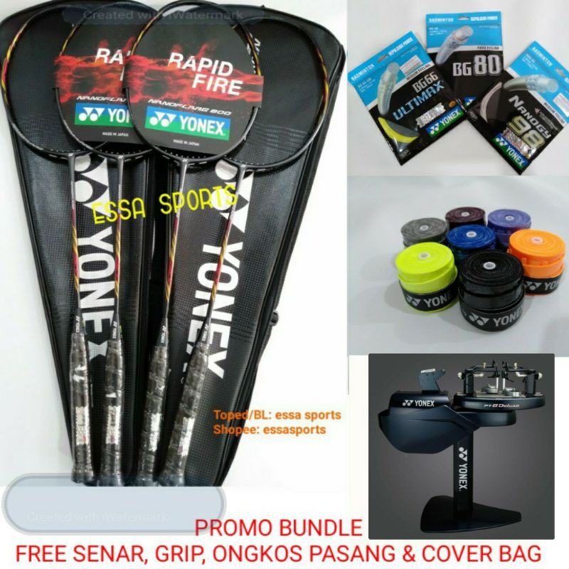 RAKET YONEX NANOFLARE 800 PROMO FREE SENAR GRIP COVER BAG DAN ONGKOS PASANG