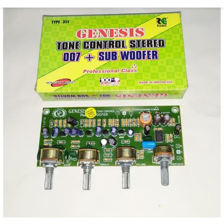 Kit tone control stereo plus subwoofer