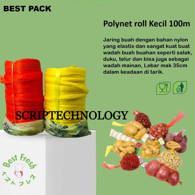 Jaring Buah Polynet Roll Kecil Merk Best Fresh (100m) 35cm X 100 Meter