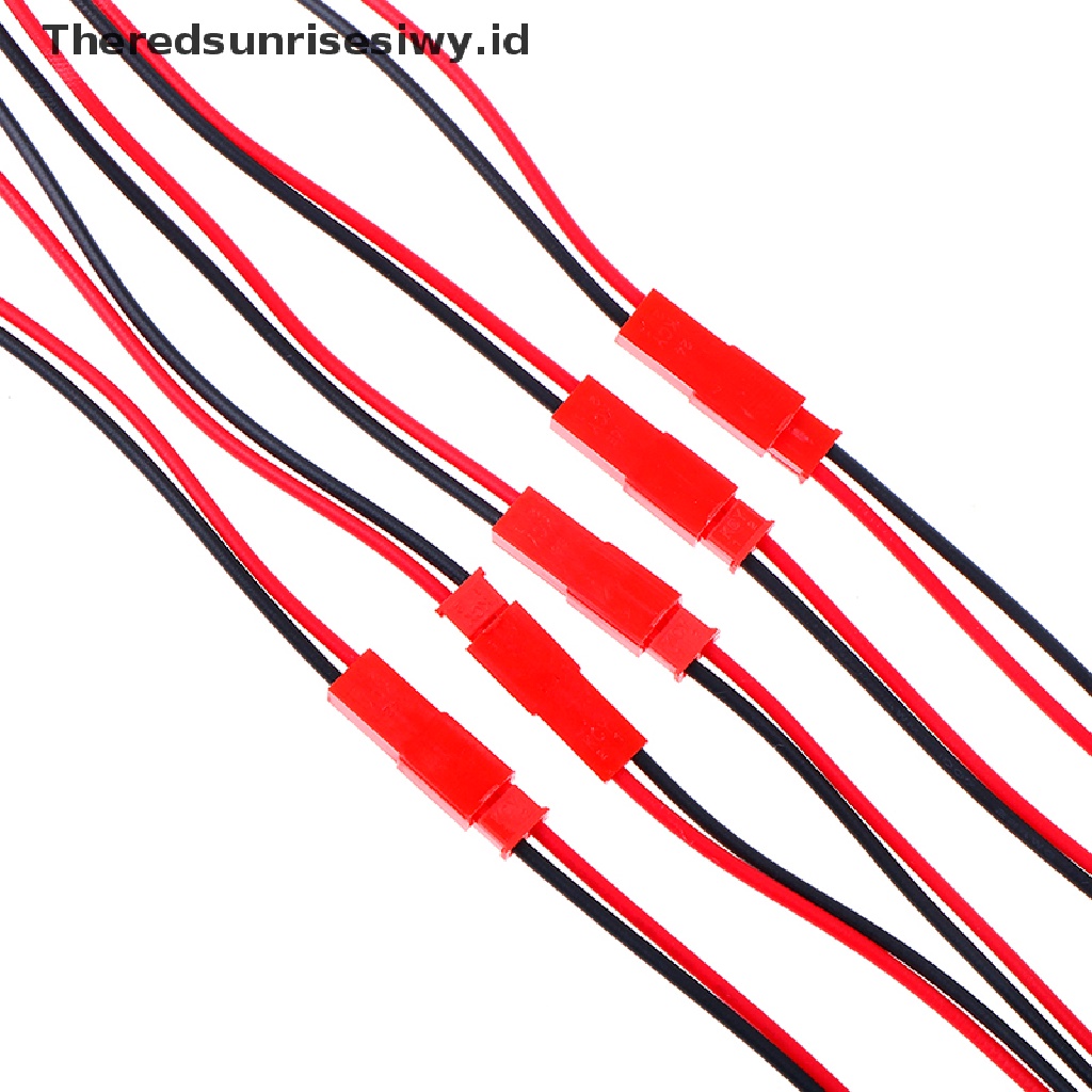 20pcs Konektor Kabel 22 Awg 2 Pin Male Female Jst Plug Untuk Baterai Rc