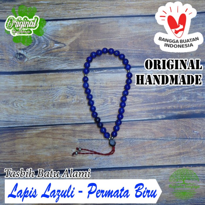 Tasbih 33 Butir Batu Lapis Lazuli 6 Mm