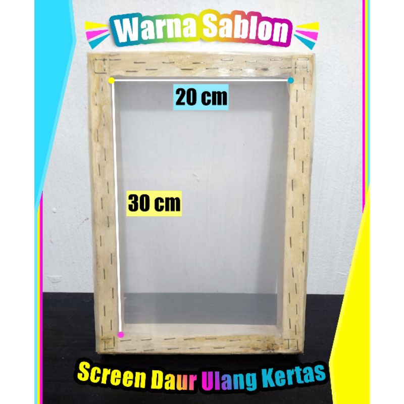 Frame screen daur ulang kertas/bubur kertas