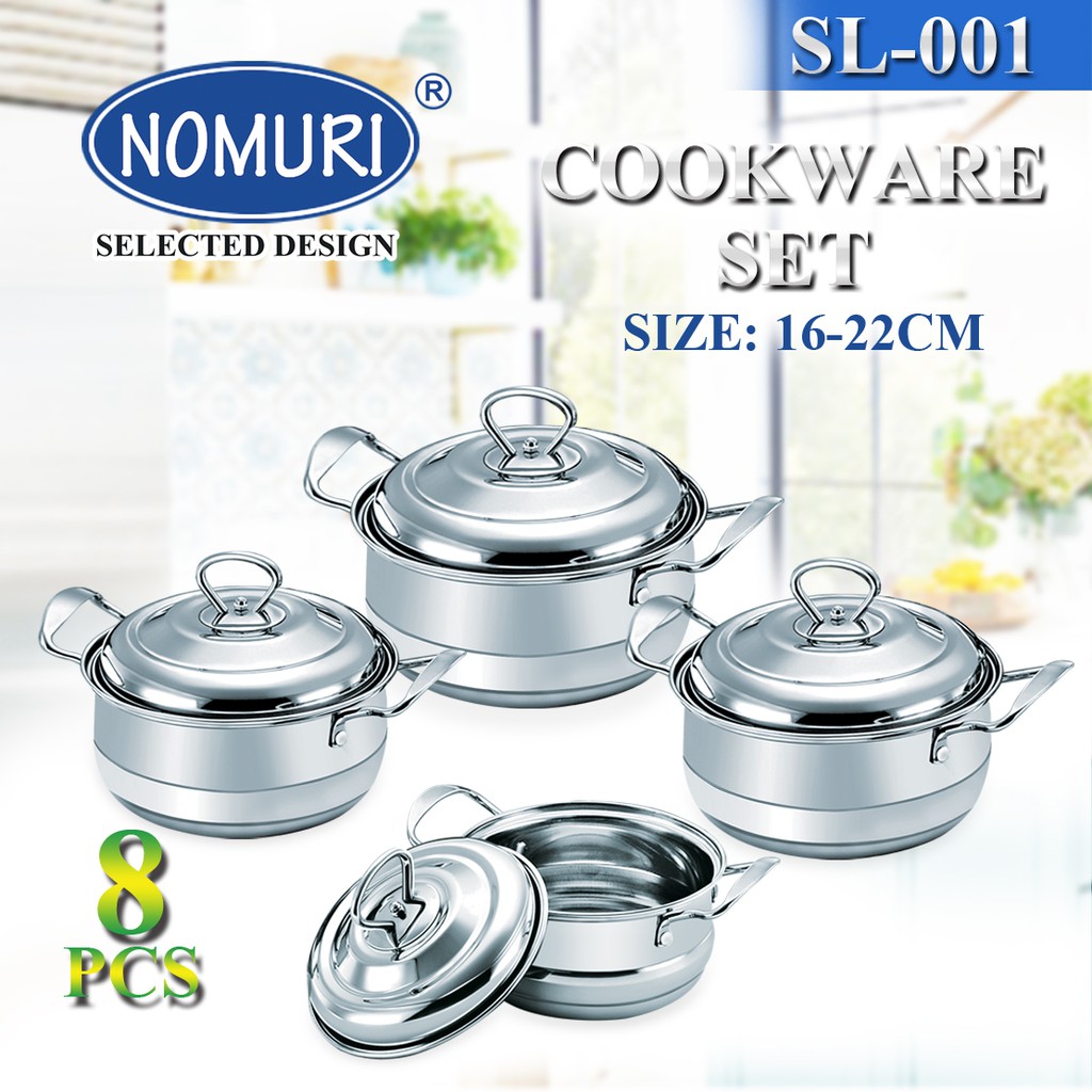PANCI CANTIK PANCI SET STAINLESS STEEL SL-001 NOMURI
