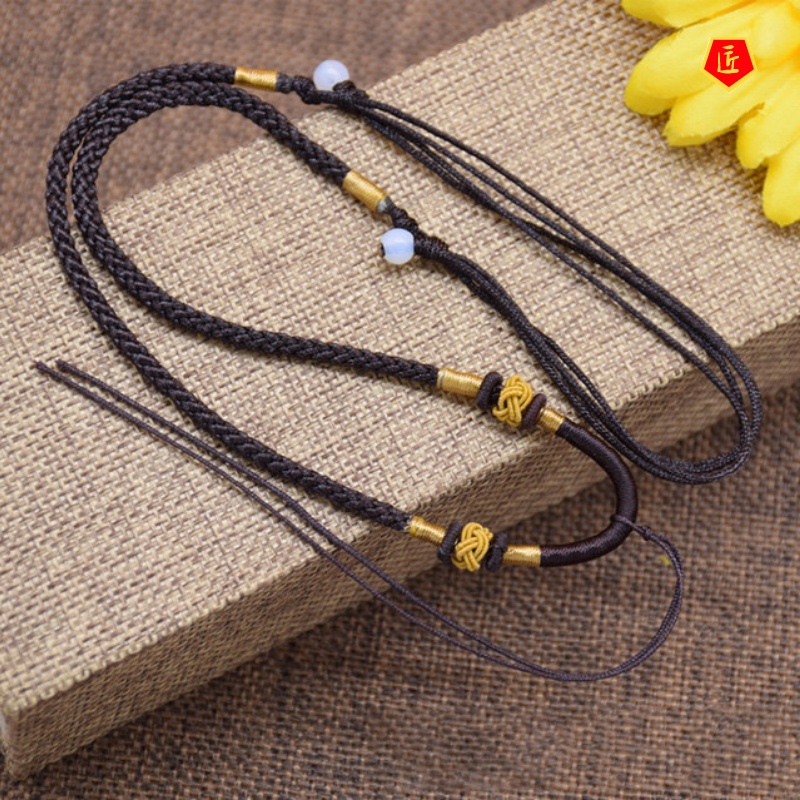 [Ready Stock]Avalokitesvara Water Lilies Pendant Red Black Rope Adjustable