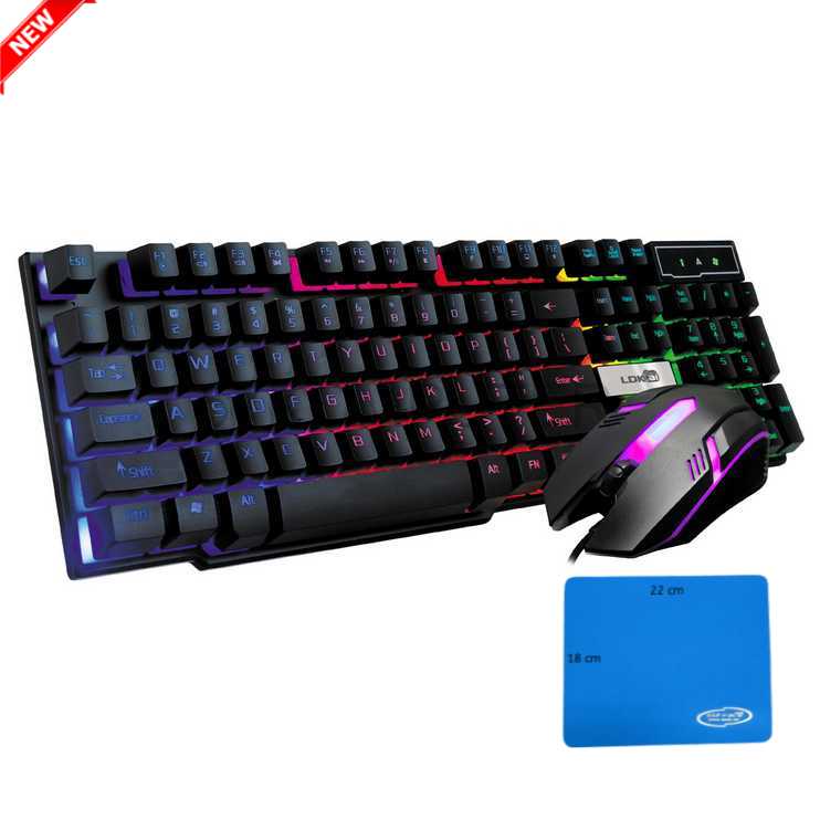 LDKAI 832Gaming Keyboard LED with Mouse Bukan Keyboard Non Mechanical