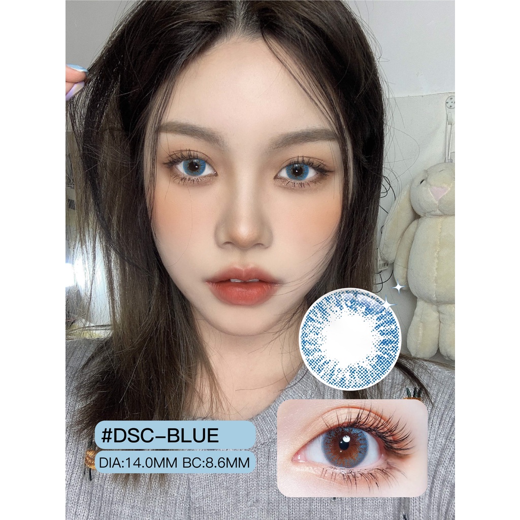 （COD）Sepasang lensa kontak berwarna, diameter 14.2MM, kadar air 38% lensa mata soflen mata softlens soflens