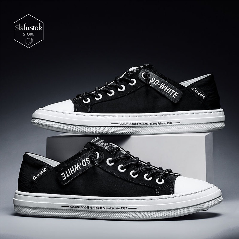 Sepatu Sneaker Pria Import - Sneaker OBSIDEE SD-17 BASIC LOW Cassual Shoes - Sepatu Kasual Santai