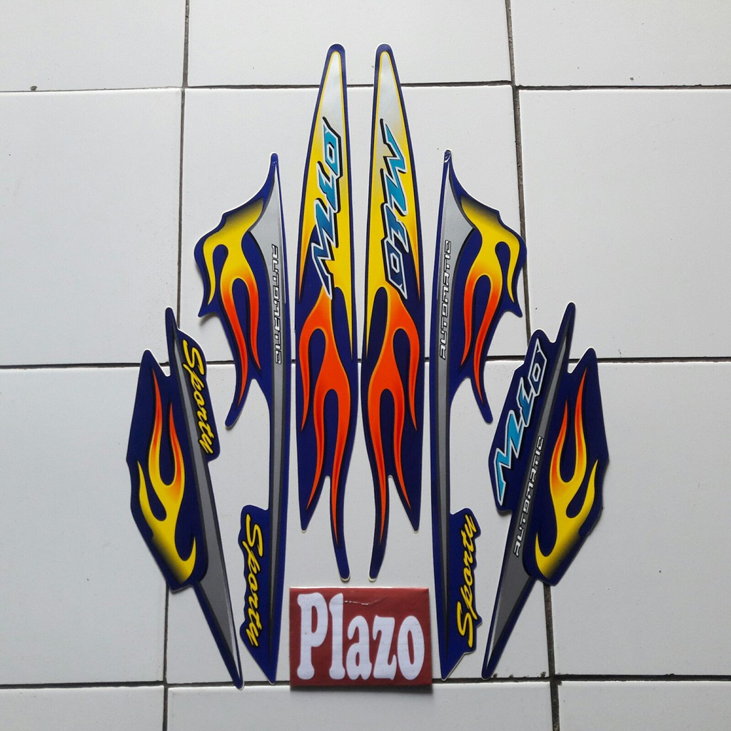 stiker motor mio sporty 2006 biru