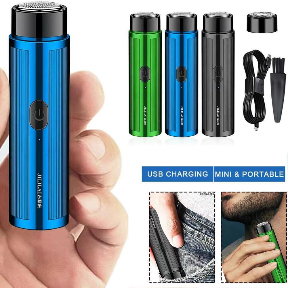 Alat Cukur Jenggot Elektrik Mini Portable USB Rechargeable Untuk Pria