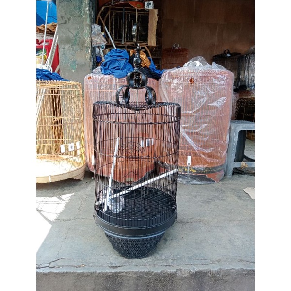 sangkar/ kandang love bird pakai mahkota jumbo terbaru diameter 42 cm