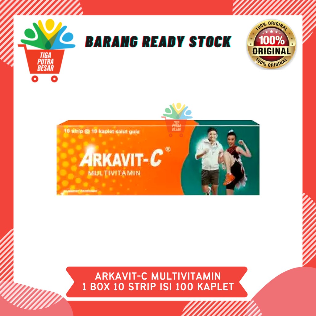 ARKAVIT VITAMIN C 500Mg MULTIVITAMIN BOX 10 STRIP ISI 100 KAPLET