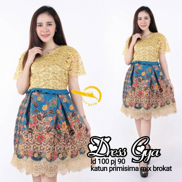 DRESS GYA BATIK BROKAT