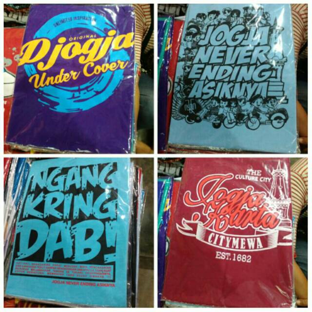 (BISA COD) Kaos Lengan Pendek Khas Jogja Ukuran All Size - Souvenir Murah