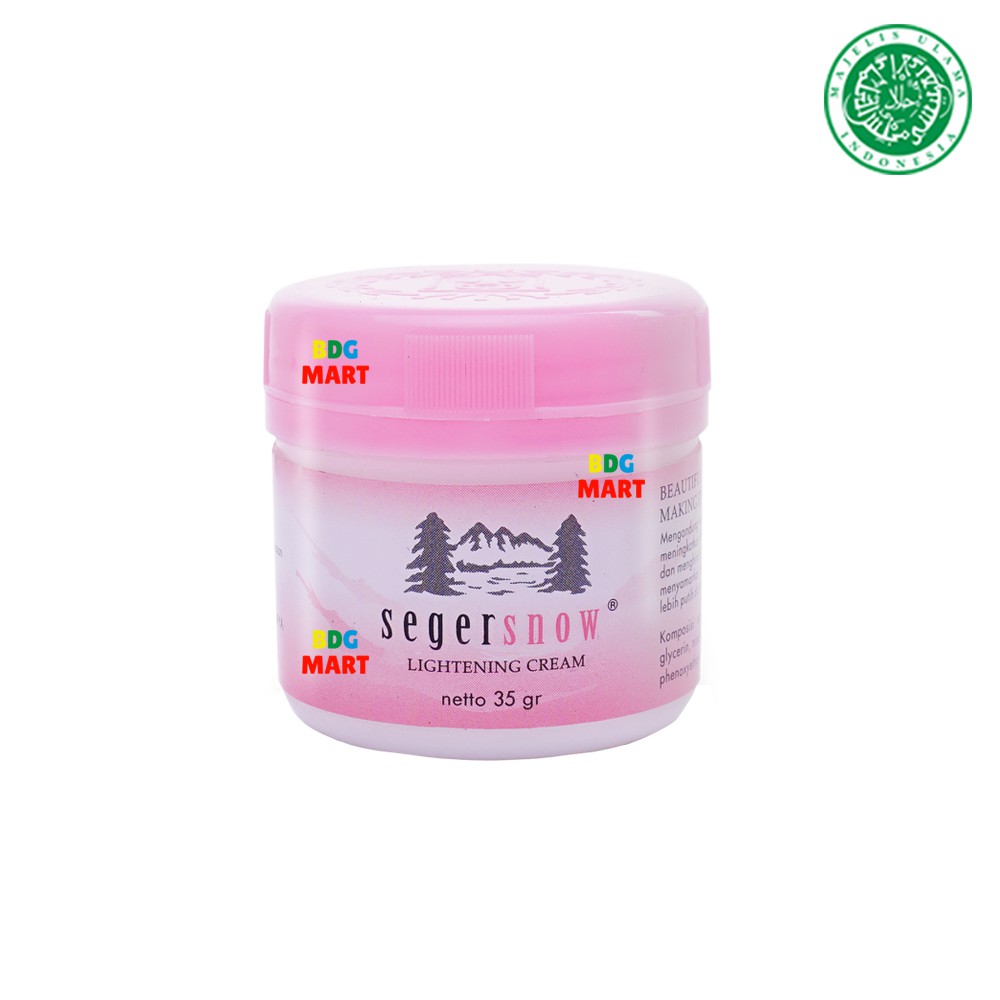 Haslin Seger Snow Skin Lightening Cream Pink Halal MUI - 35gr