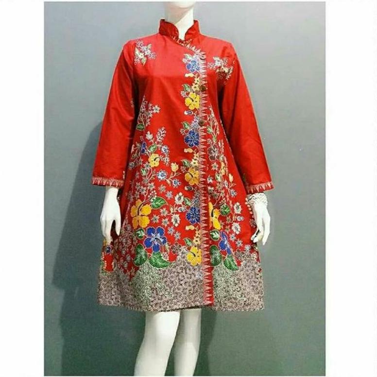 [KODE PRODUK GEPAA5483] TUNIK BATIK BUSUI CANTIK KEKINIAN BAJU BATIK WANITA MODERN
