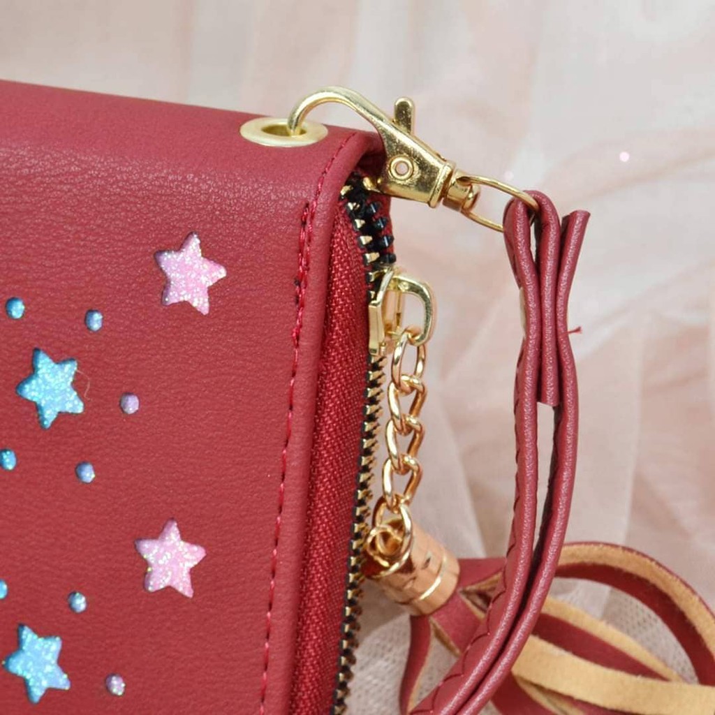 Dompet Panjang FY 1 Res Motif Star Wanita Import 2700-1