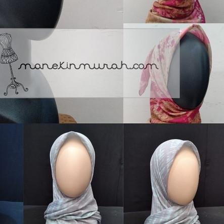 Patung Kepala Jilbab|Manekin Kepala Polos|Patung kepala Polos - Hitam