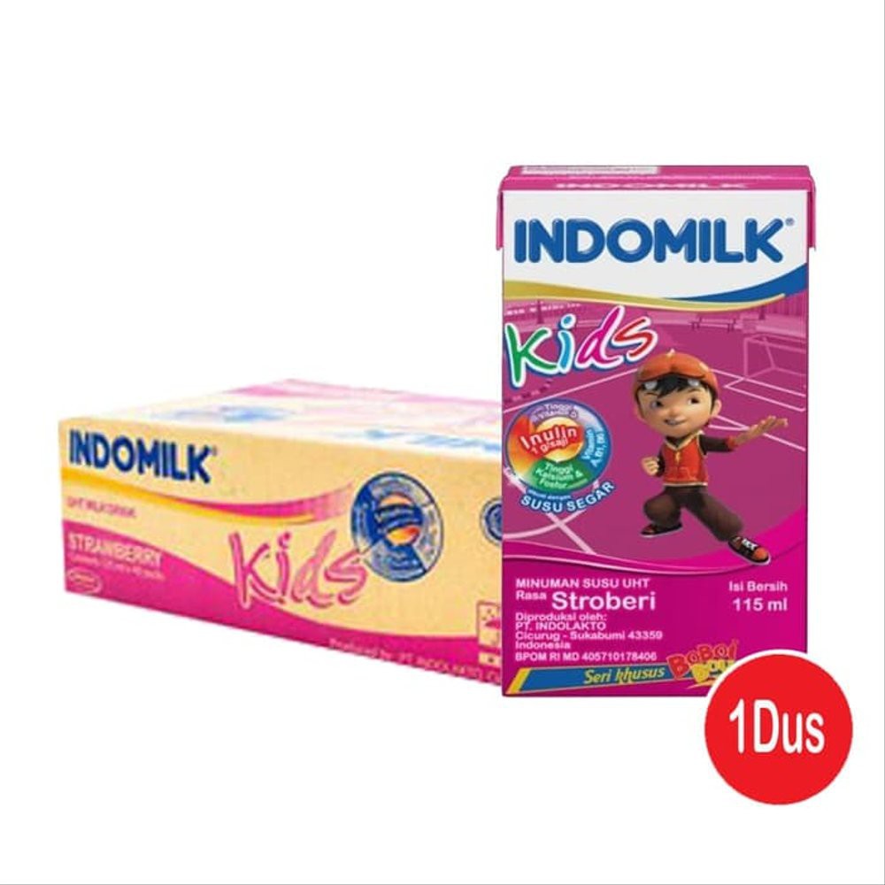 

SUSU INDOMILK KIDS 115 ML 40 PCS RASA STROBERI, COKLAT